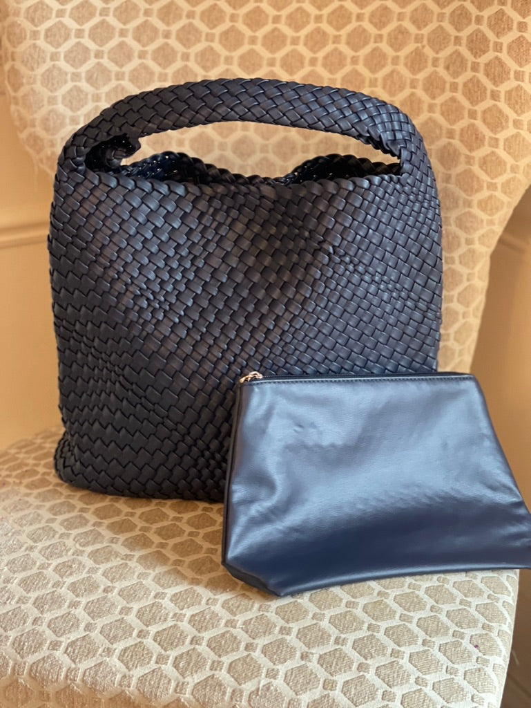 The Willow | Large Woven Vegan Leather Tote