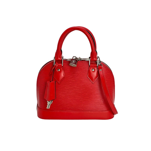 LOUIS VUITTON Alma BB Epi Coquelicot Shoulder Bag Stunning