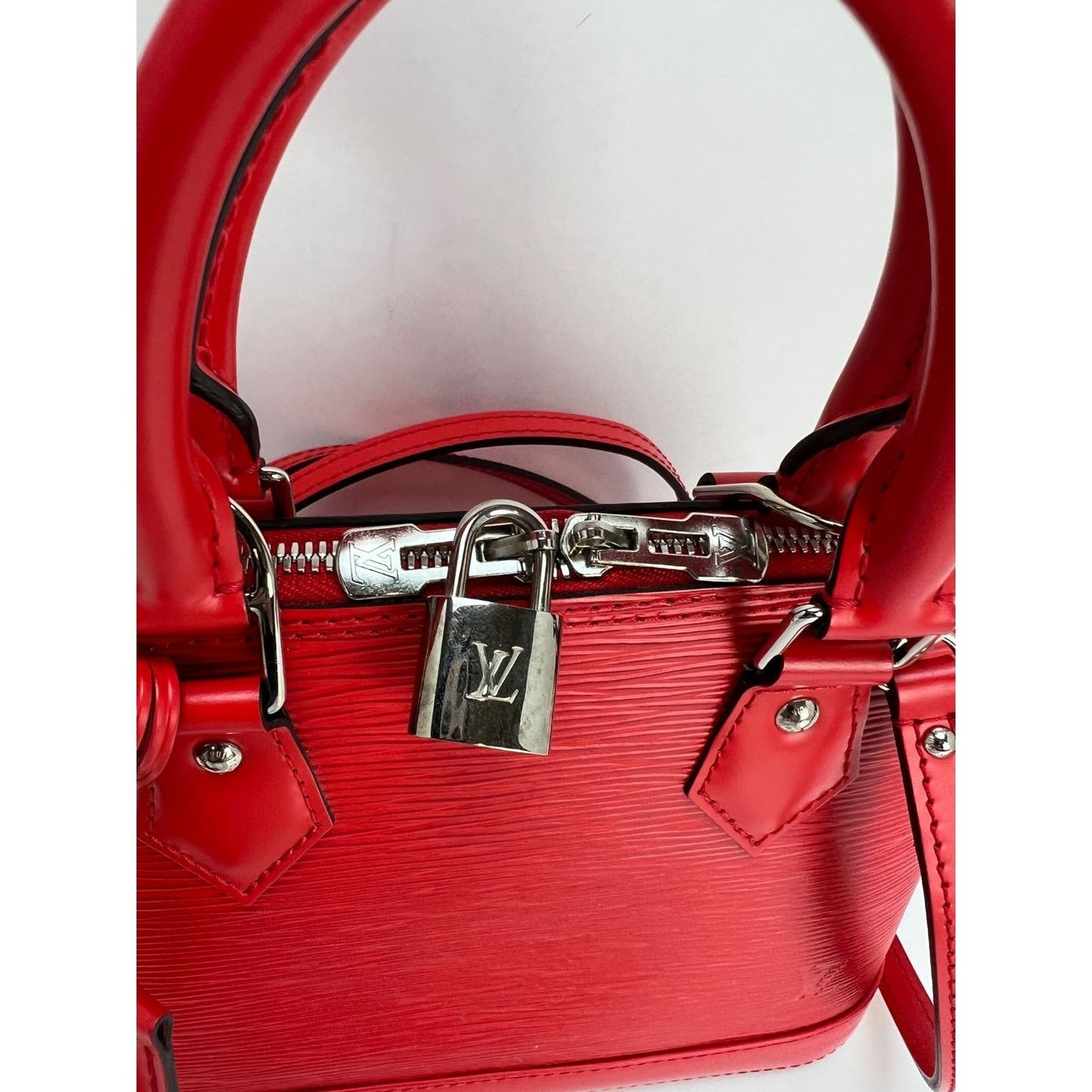 LOUIS VUITTON Alma BB Epi Coquelicot Shoulder Bag Stunning