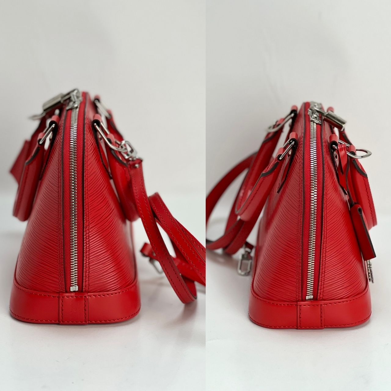 LOUIS VUITTON Alma BB Epi Coquelicot Shoulder Bag Stunning
