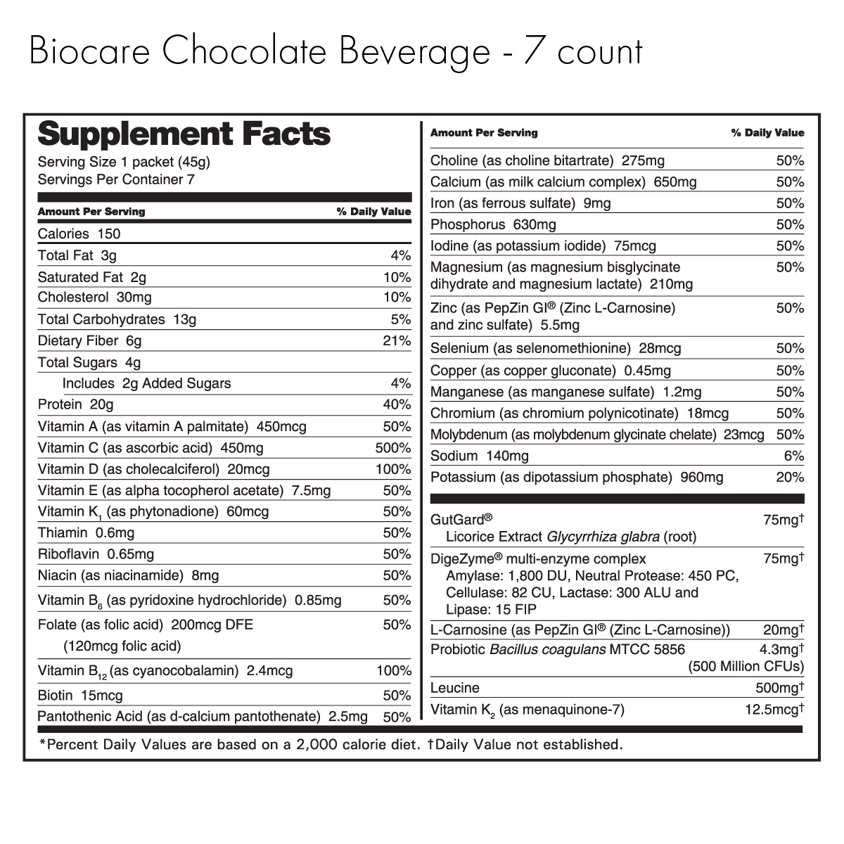 Chocolate Beverage - 7 count