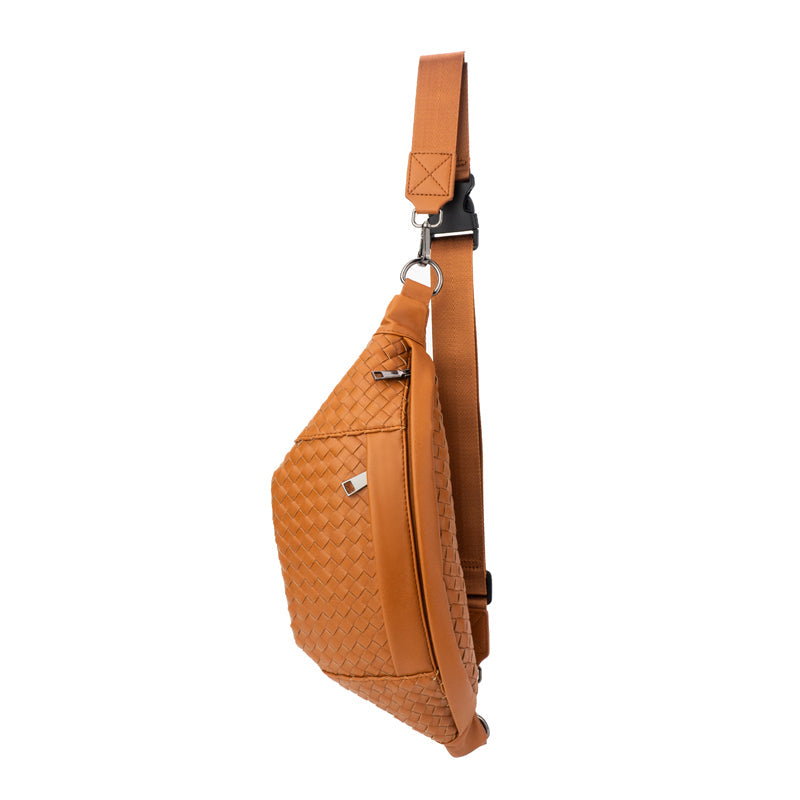 Comfy | Woven Leather Sling Bag
