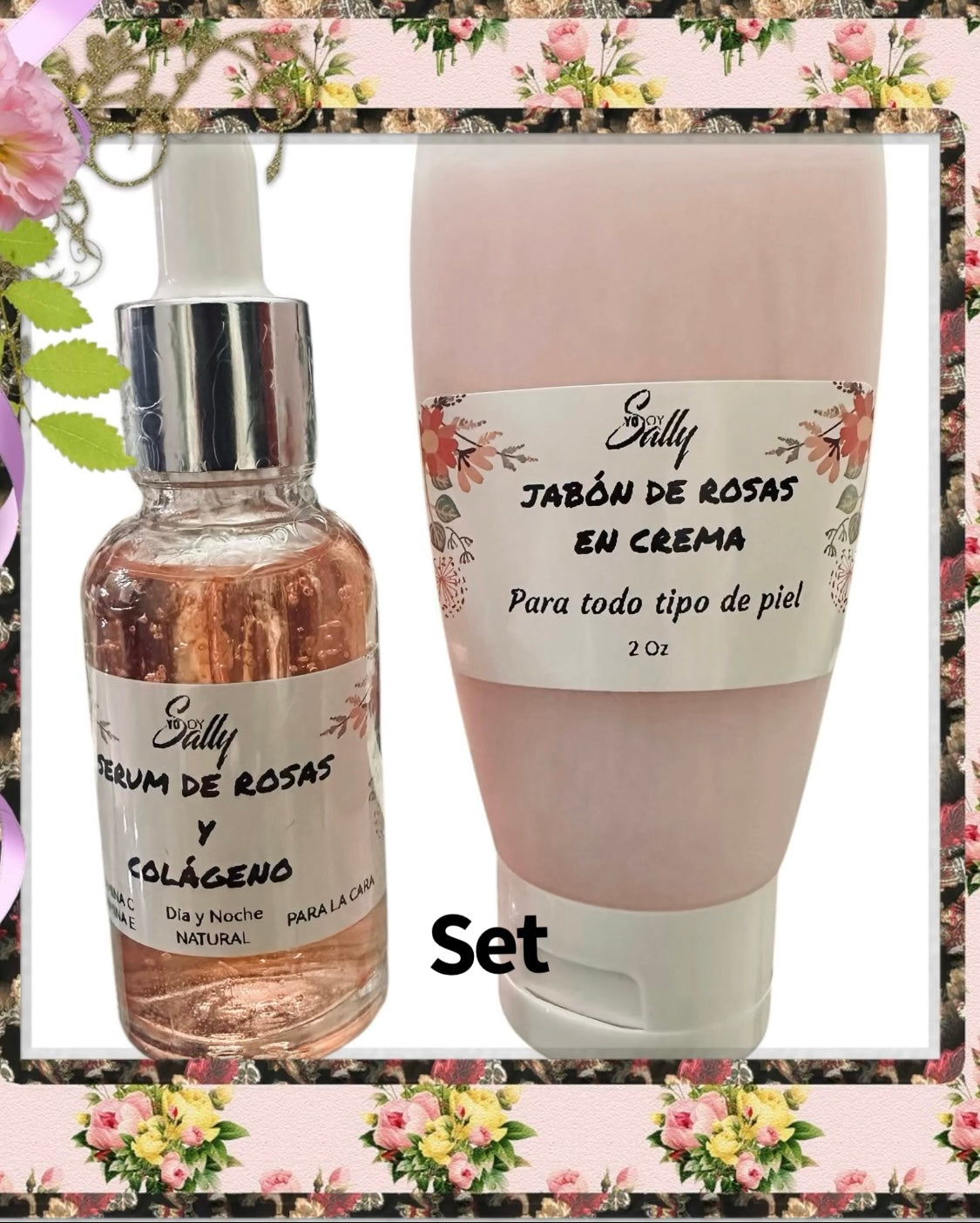 SET DE SERUM Y JABÓN DE ROSAS