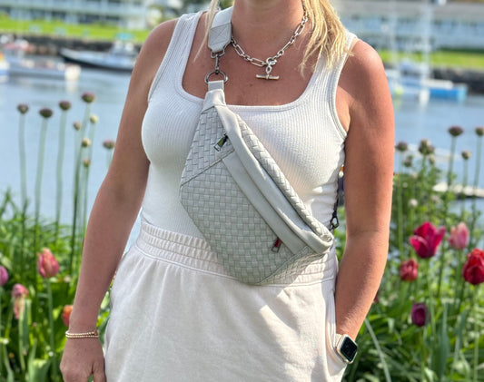 Comfy | Woven Leather Sling Bag