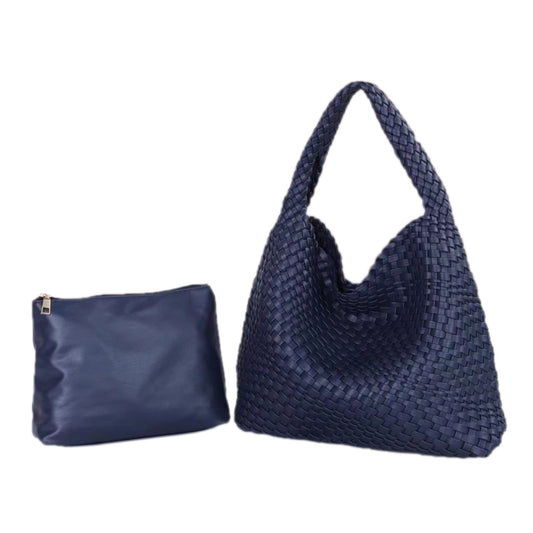 The Willow | Large Woven Vegan Leather Tote