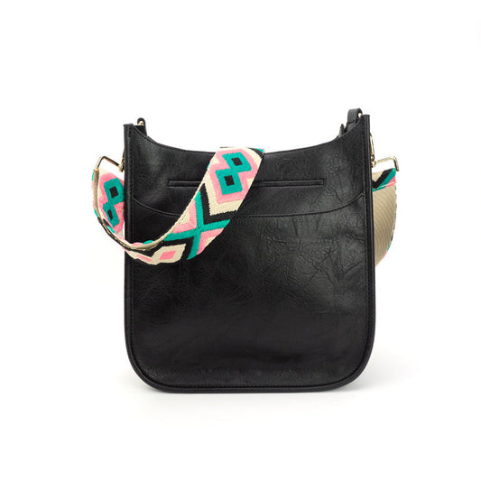 Adventure Zippered Crossbody Bag (Black) - Pick Your Strap And Color
