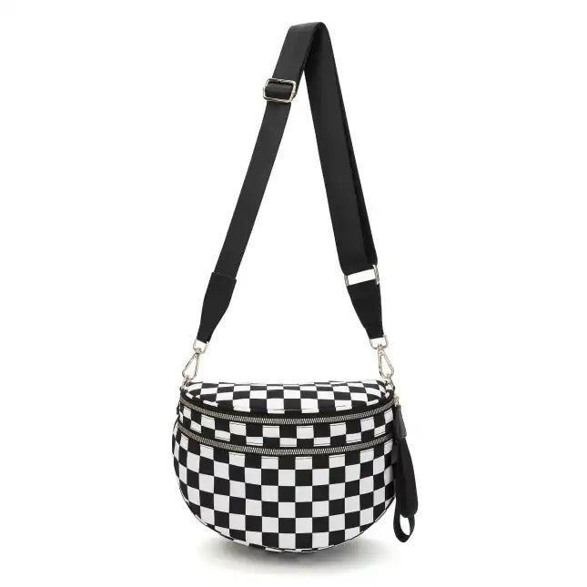 The Brenda | Checkered Sling Crossbody Bag