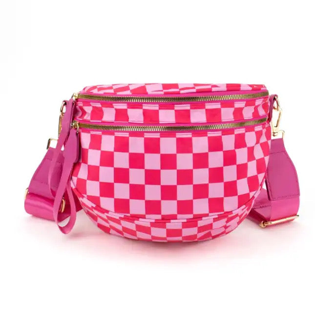 The Brenda | Checkered Sling Crossbody Bag