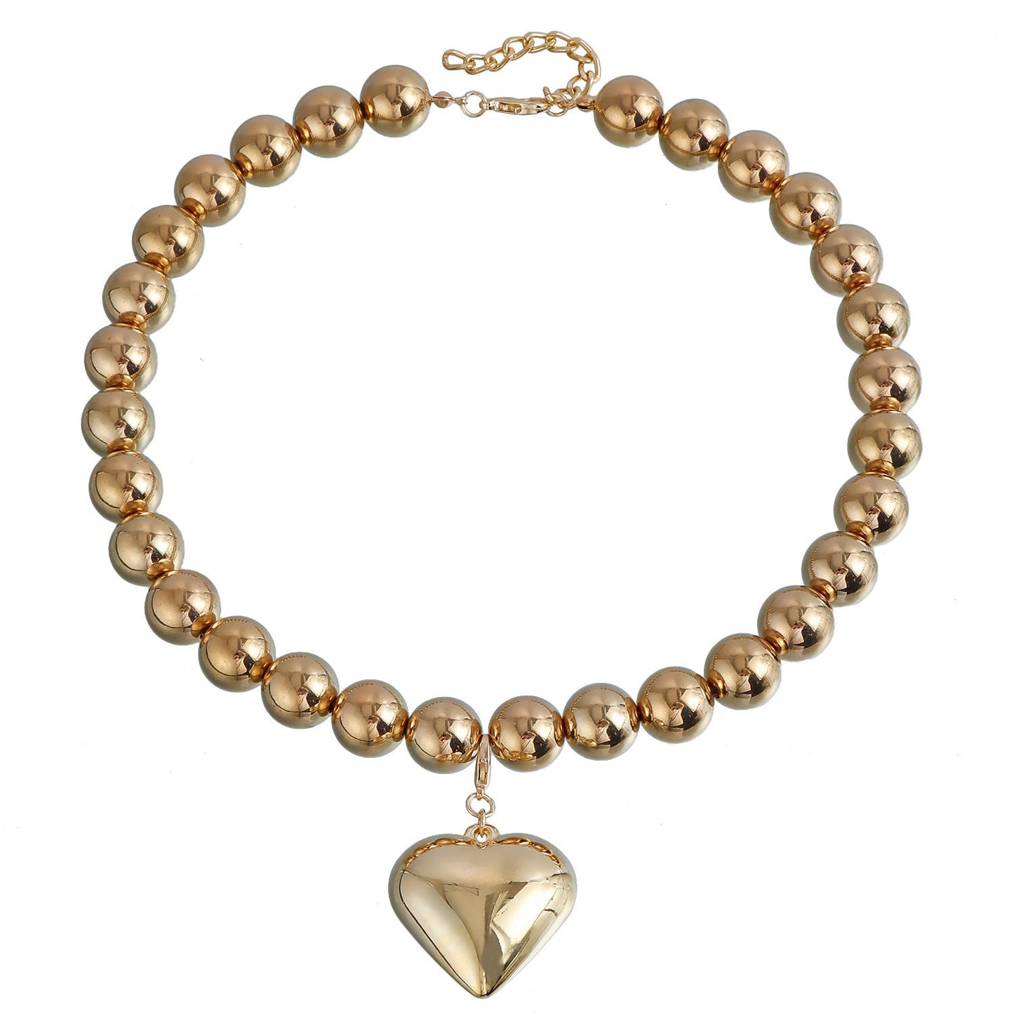 Heart Pendant Beaded Necklace