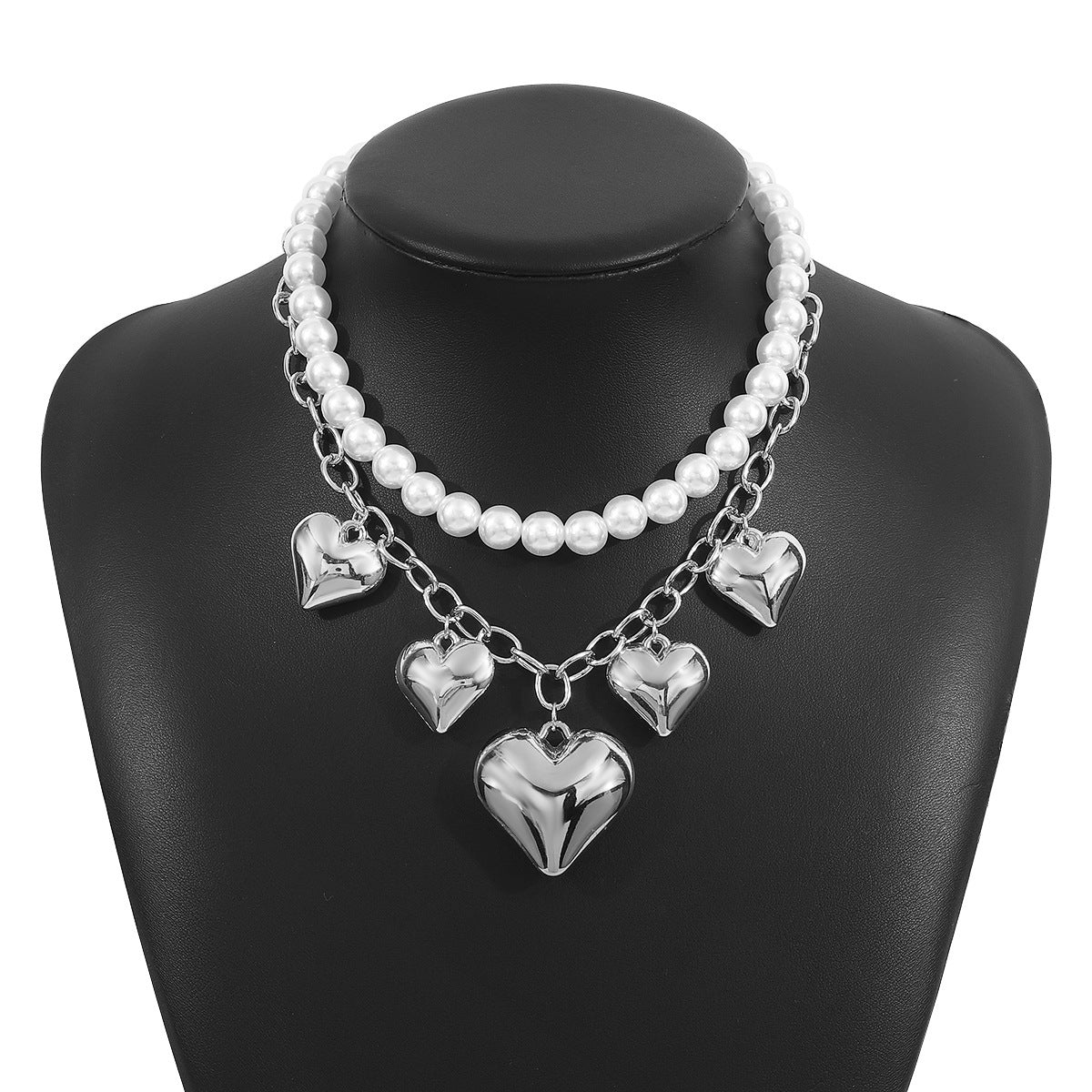 Cuban Big Heart Pendant Necklace