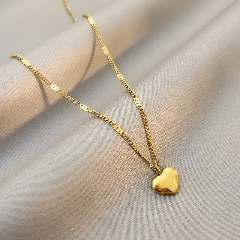 Multi-layer Chain Heart Necklace