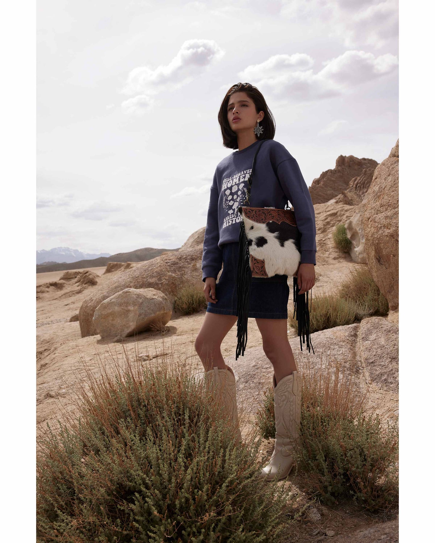 Mirna Tumbleweed Trail Hand-Tooled Bag