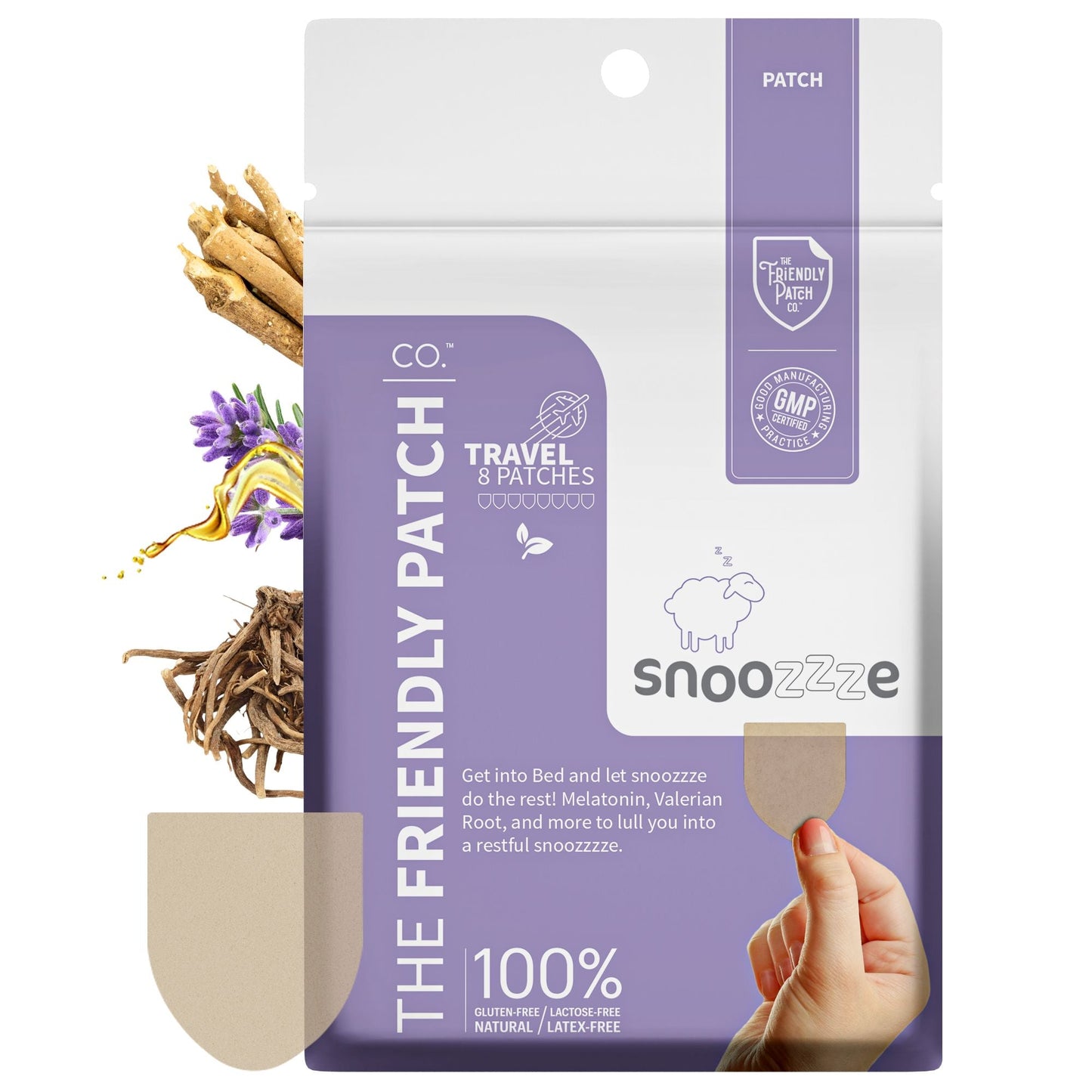 Snooze Melatonin Sleep Patches - Travel 8 Pack