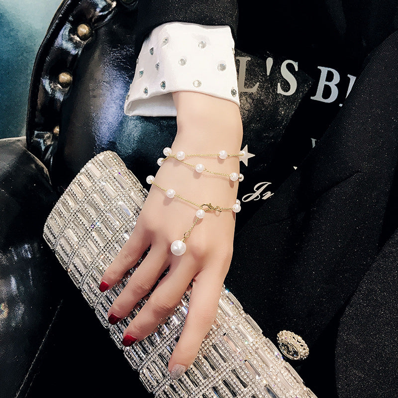 Long Pearl Chain Necklace