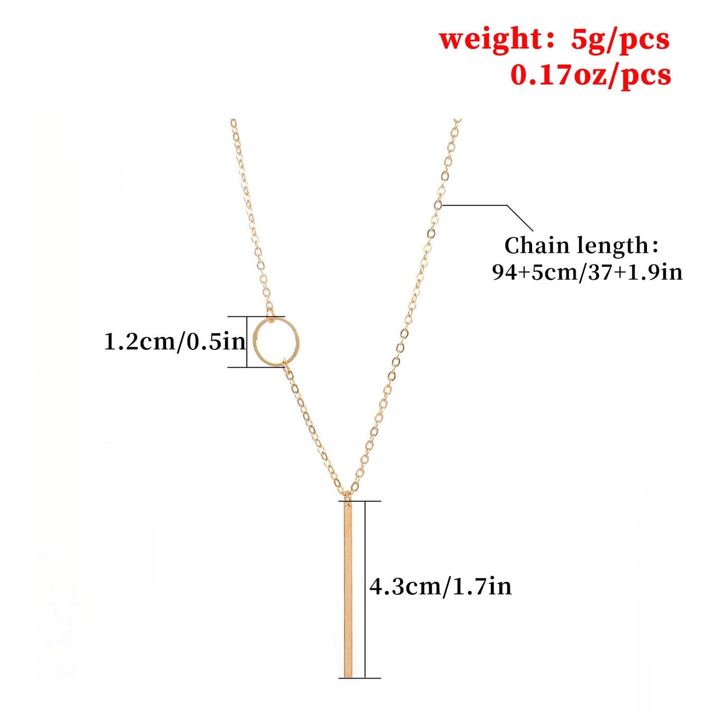Long bar Necklace