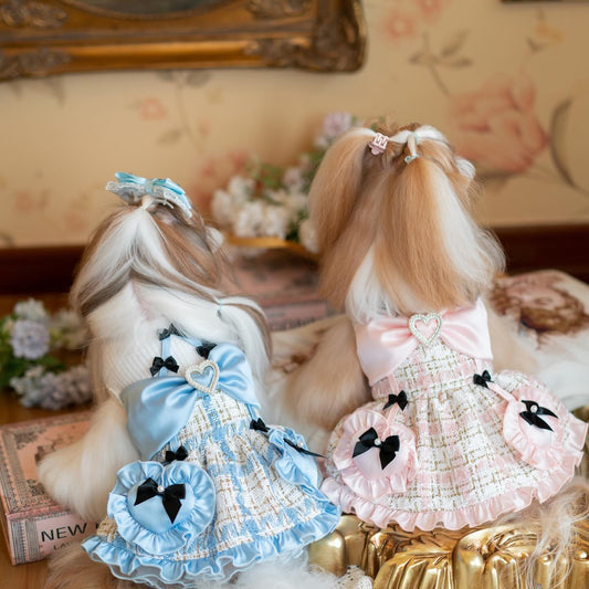 Luxury design Tweed Bow Belle Dog Dress