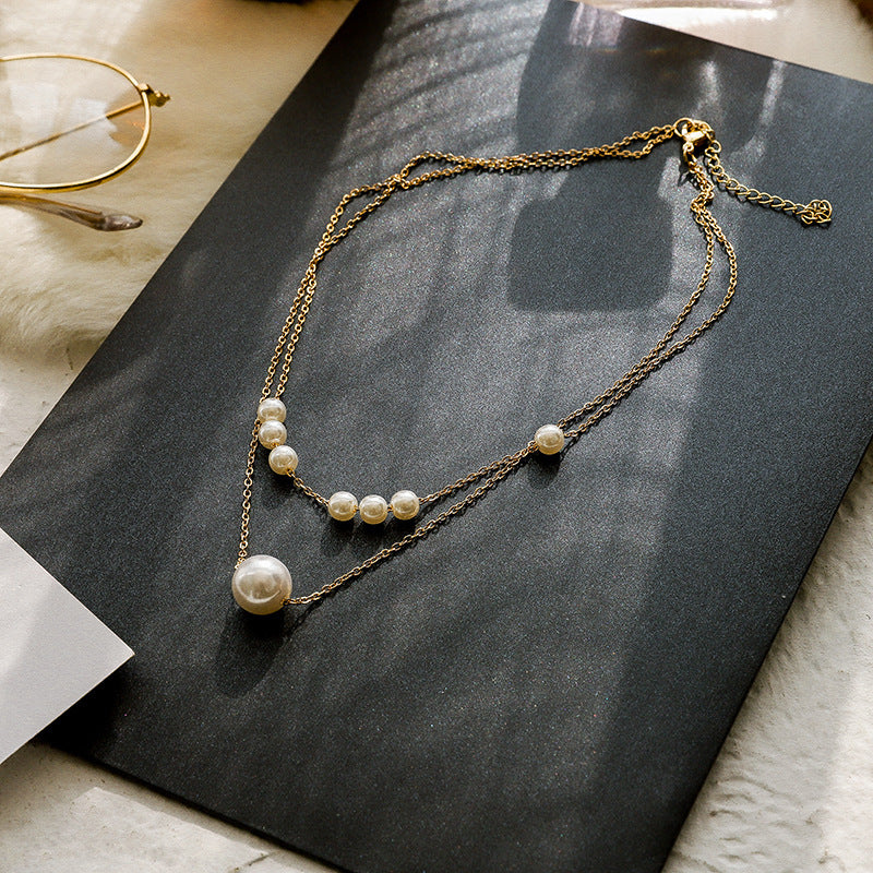 Boho Choker Pearl Pendant Necklace