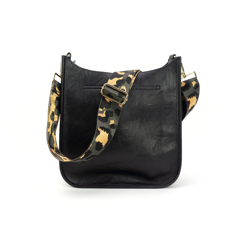 Adventure Zippered Crossbody Bag (Black) - Pick Your Strap And Color