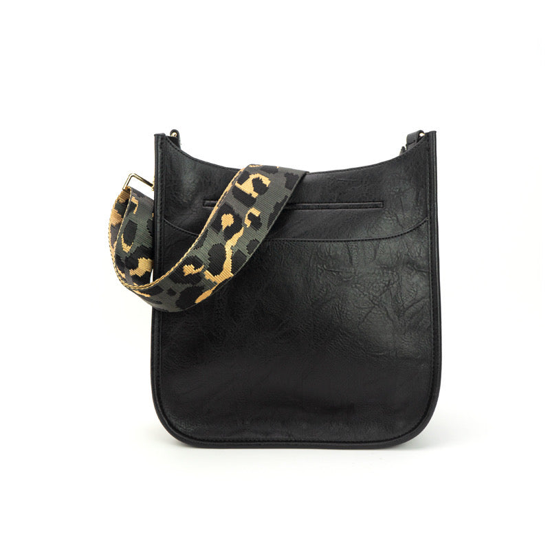Adventure Zippered Crossbody Bag (Black) - Pick Your Strap And Color