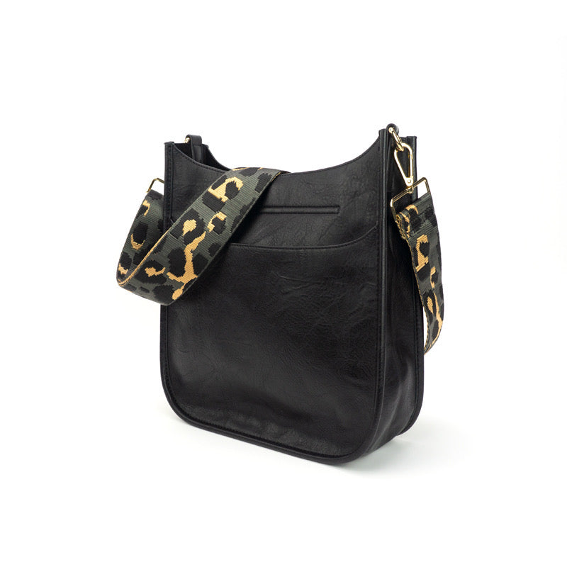 Adventure Zippered Crossbody Bag (Black) - Pick Your Strap And Color