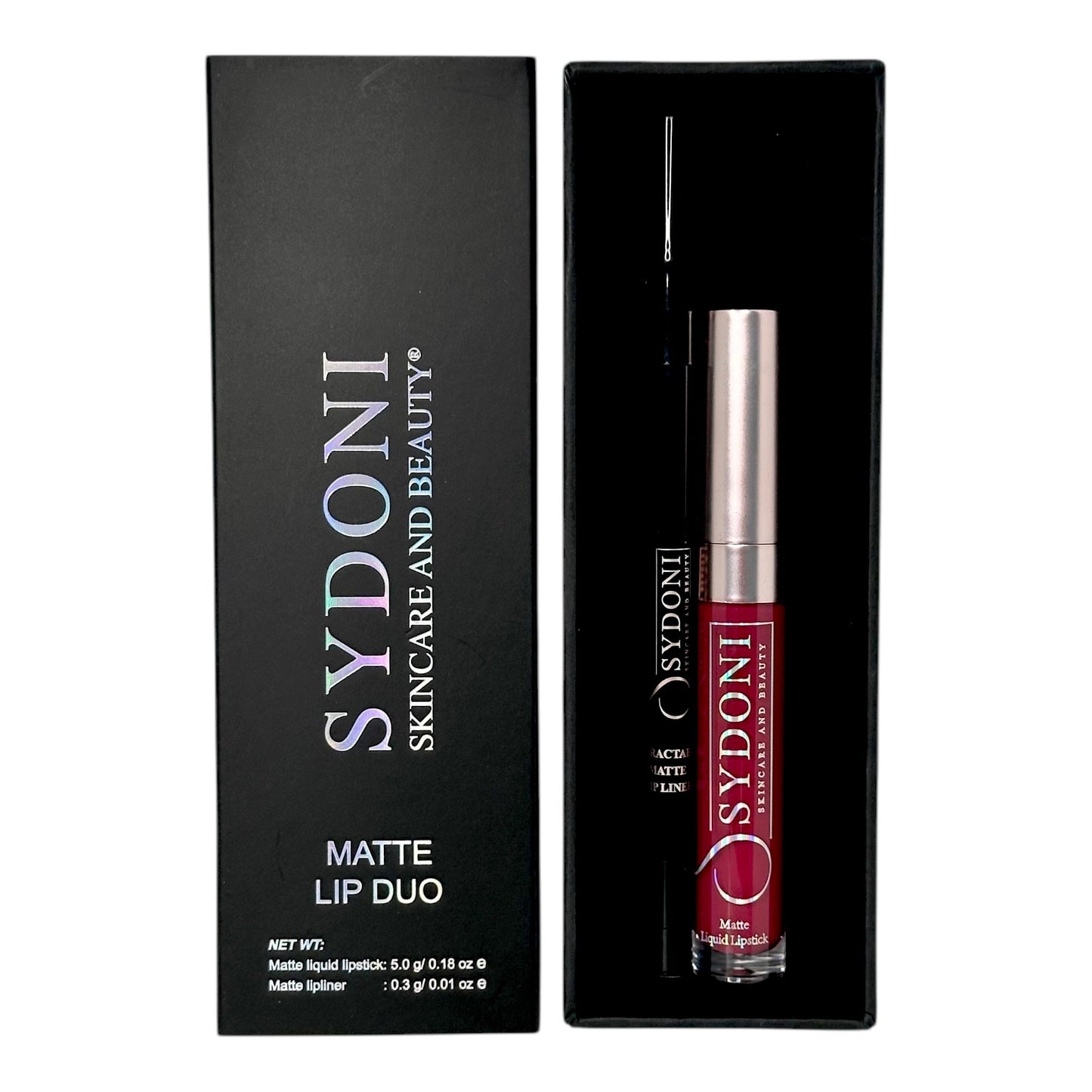 MERLOT (Sultry Berry) Matte Lip Duo – Merlot Matte Liquid Lipstick with Berry Lip Pencil