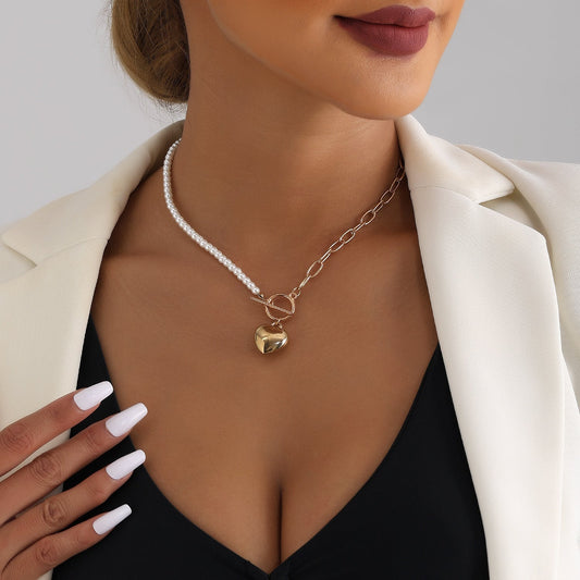 Multilayer Baroque Pearl Pendant Choker Necklace