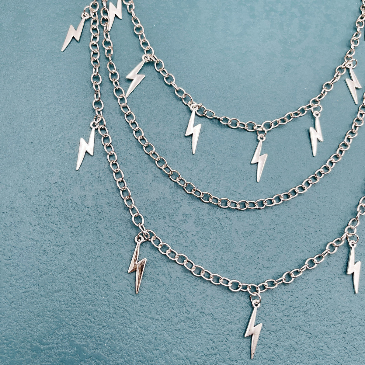 Lightning Pendant Metal Waist Chain