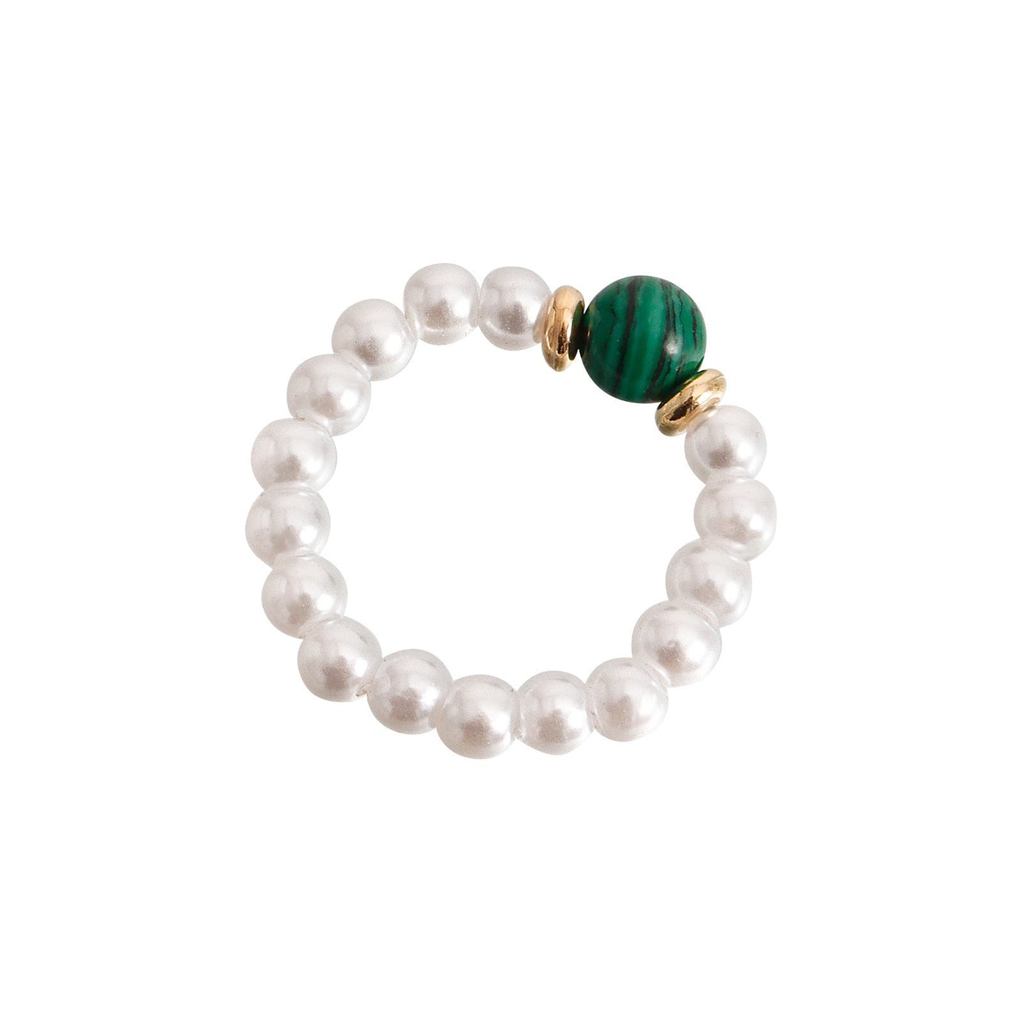 Simplicity Elastic Beaded Pearl Finger Rings