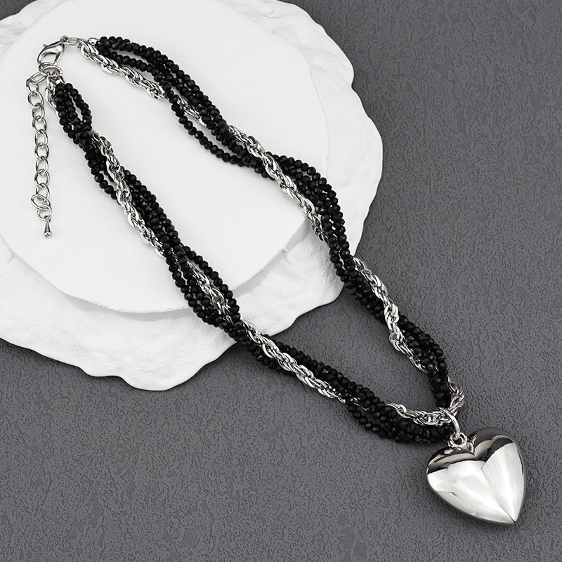 Double Wrapped Pearl love Necklace for Women