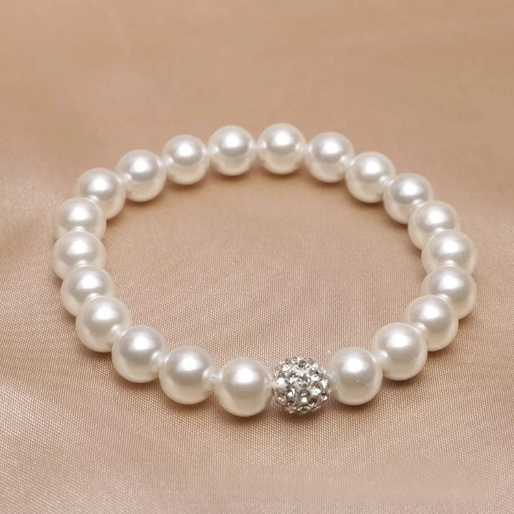 Kaly Simple Elegant Round Beads Shell Pearl Beads Bracelets