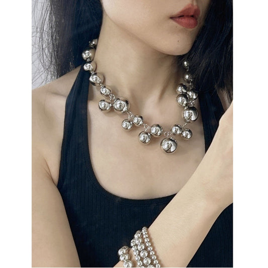 Chunky Bead Choker Necklace