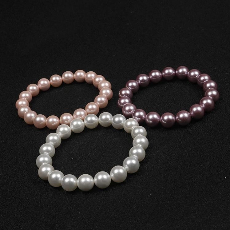 Kaly Simple Elegant Round Beads Shell Pearl Beads Bracelets