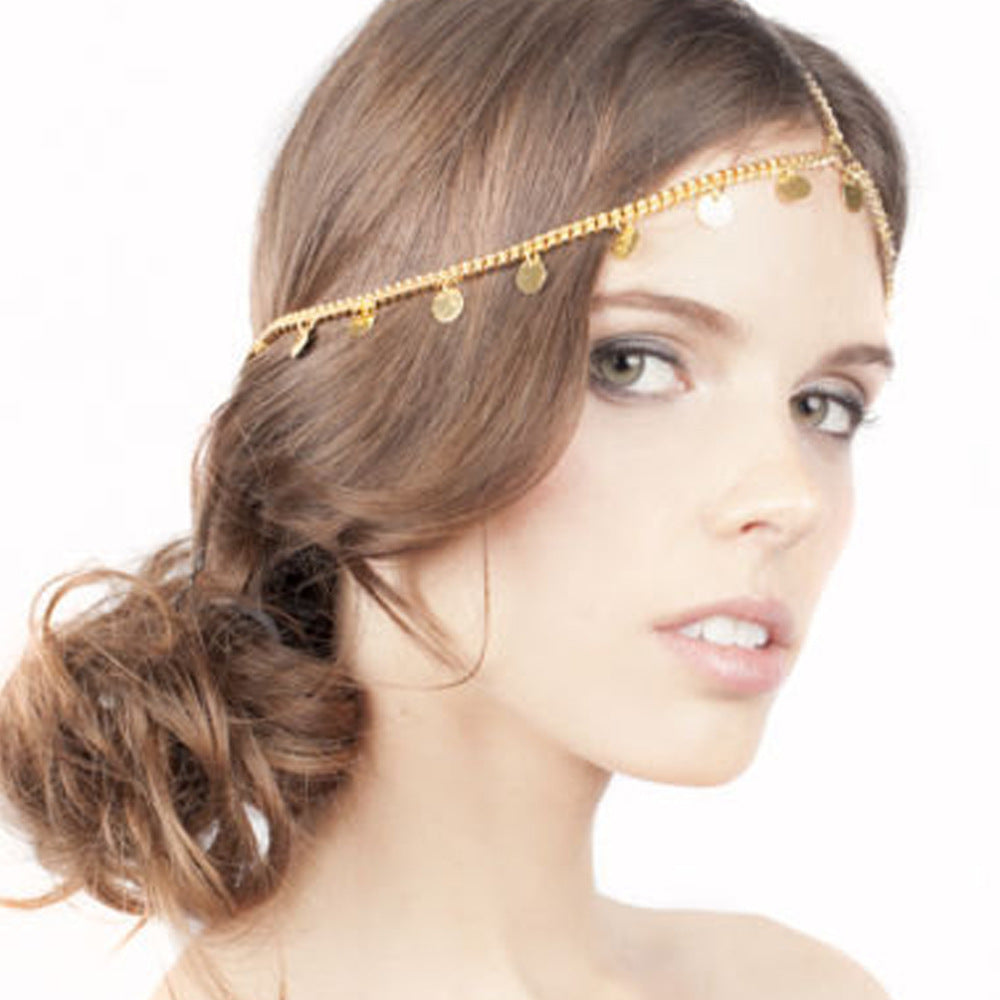 Bohemia Tassel Round Charm Head Chain Jewelry