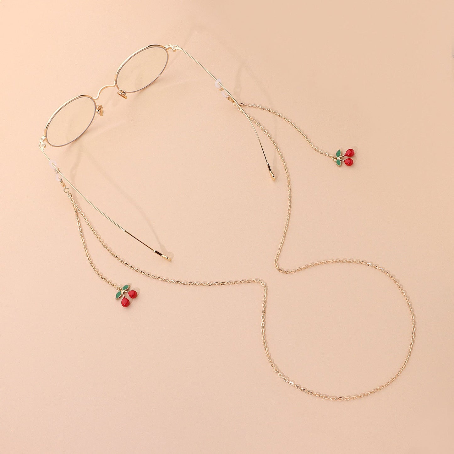Sweet Cherry Fruit Pendant Glasses Chain