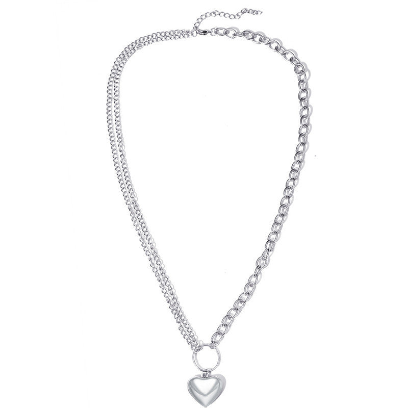 Multi-layer Chain Heart Necklace