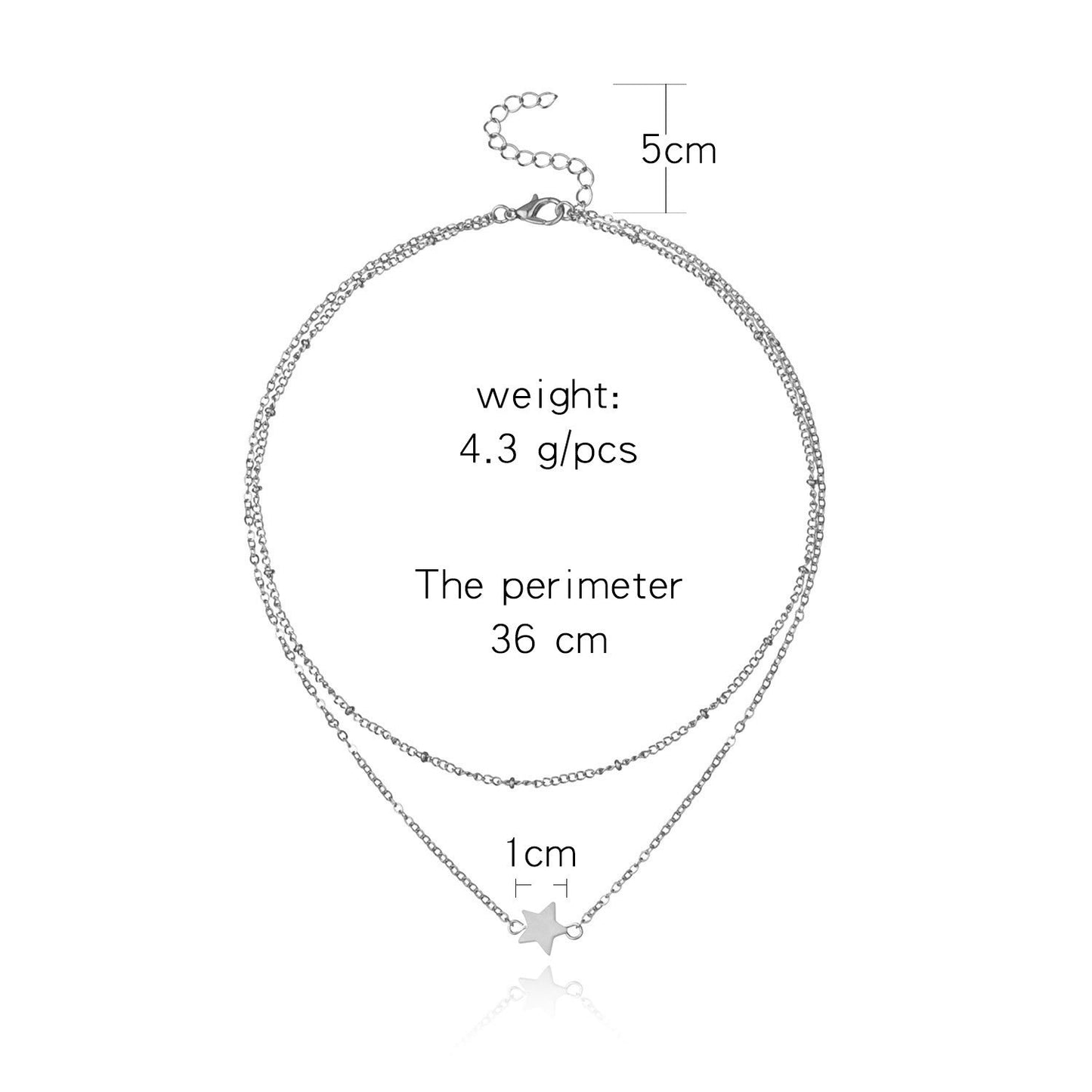 Double Layer Star Pendant Necklace