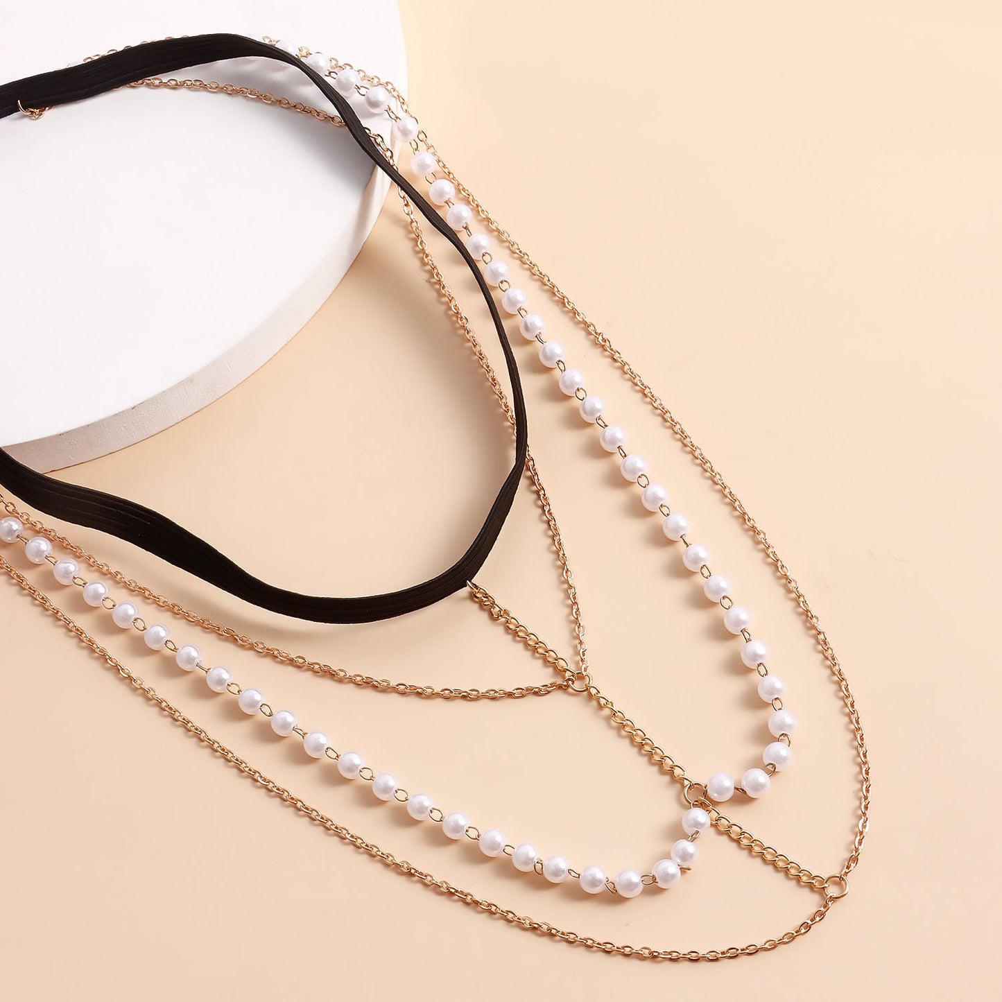 Sexy Beach Body Chain Nightclub Party Multi-layer Pearl Leg Chain