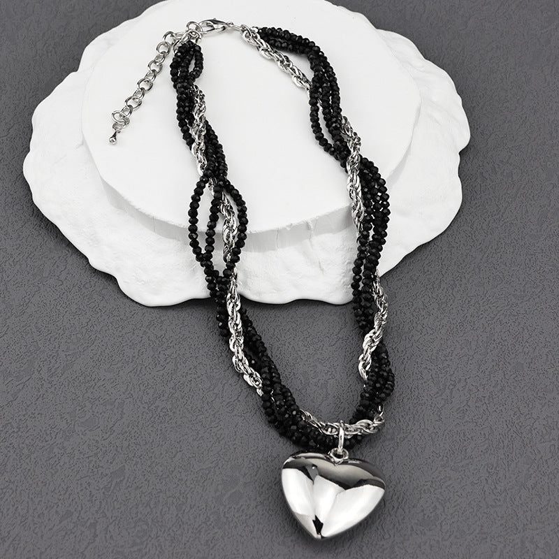 Double Wrapped Pearl love Necklace for Women