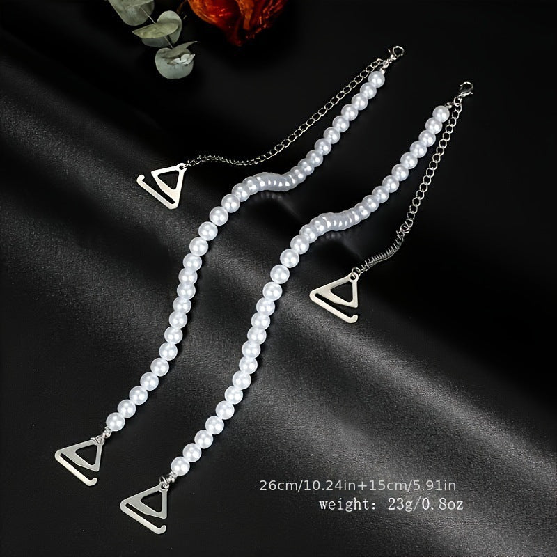 Pearl Halter Neck Thin Dress Strap Lingerie Bra Beauty Back Strapless Chest Wrap Strap