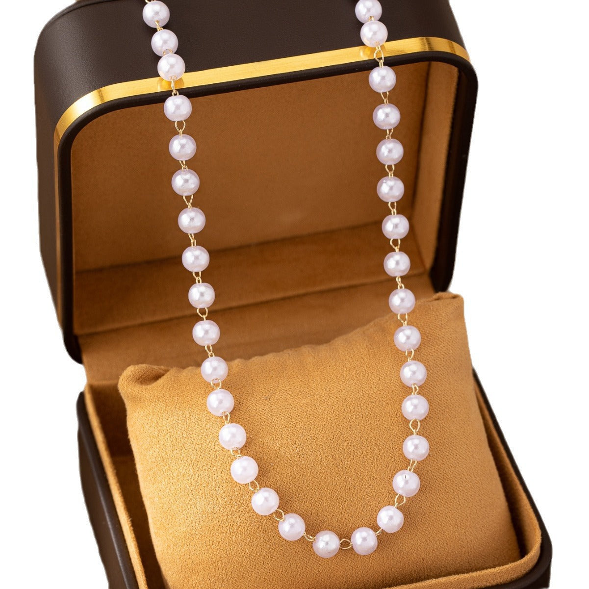 Multilayer Beaded Pearl Choker Necklace