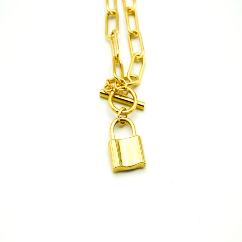 Chain Lock Pendant Necklace