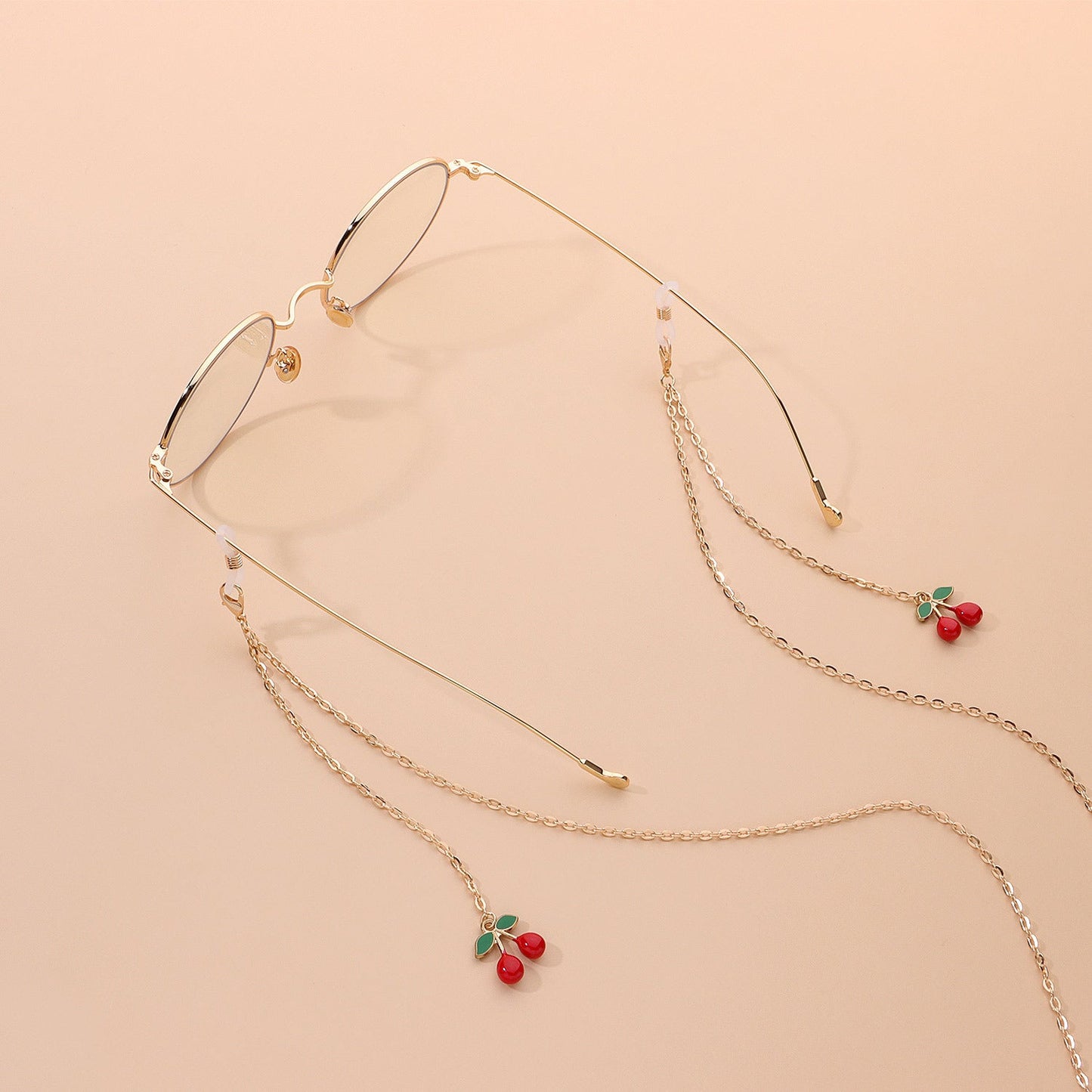 Sweet Cherry Fruit Pendant Glasses Chain