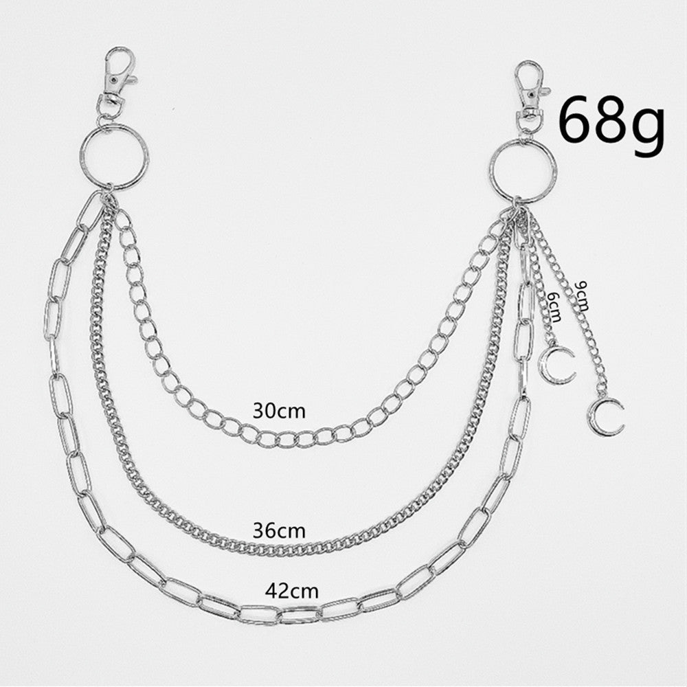 Multilayer Punk Metal Pants Waist Chain Jewelry