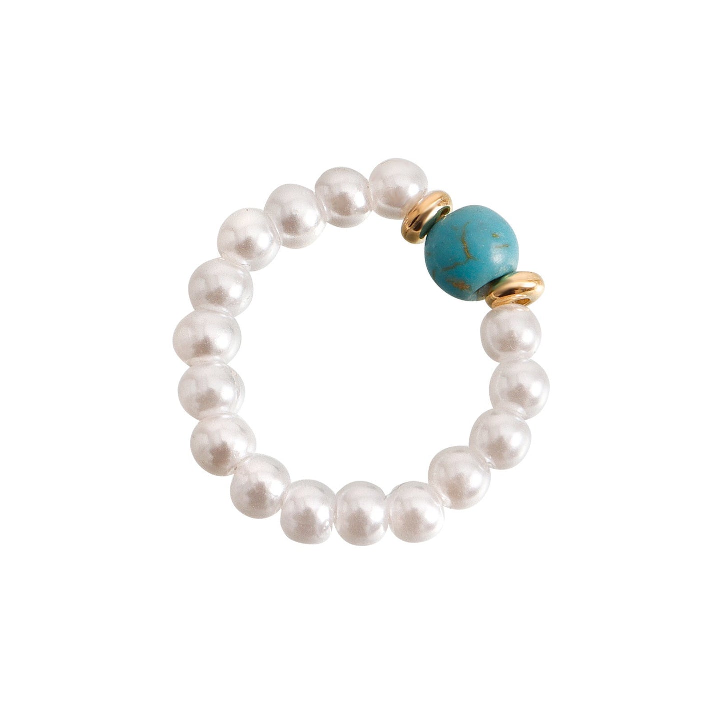 Simplicity Elastic Beaded Pearl Finger Rings