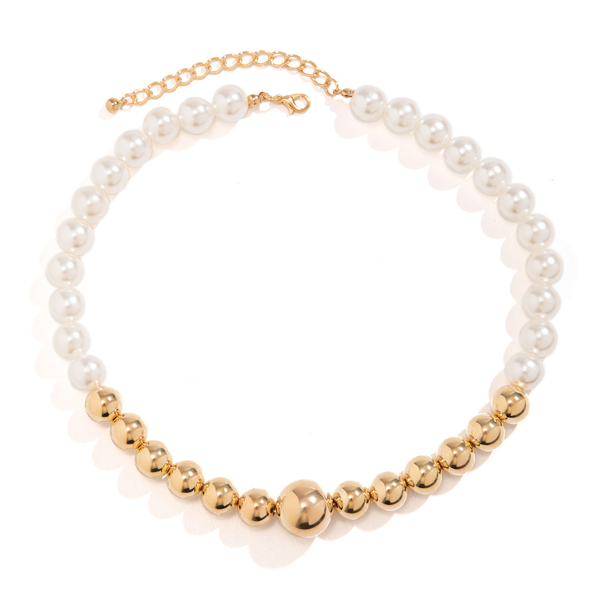 Large Pearl Bead Punk Choker Necklace