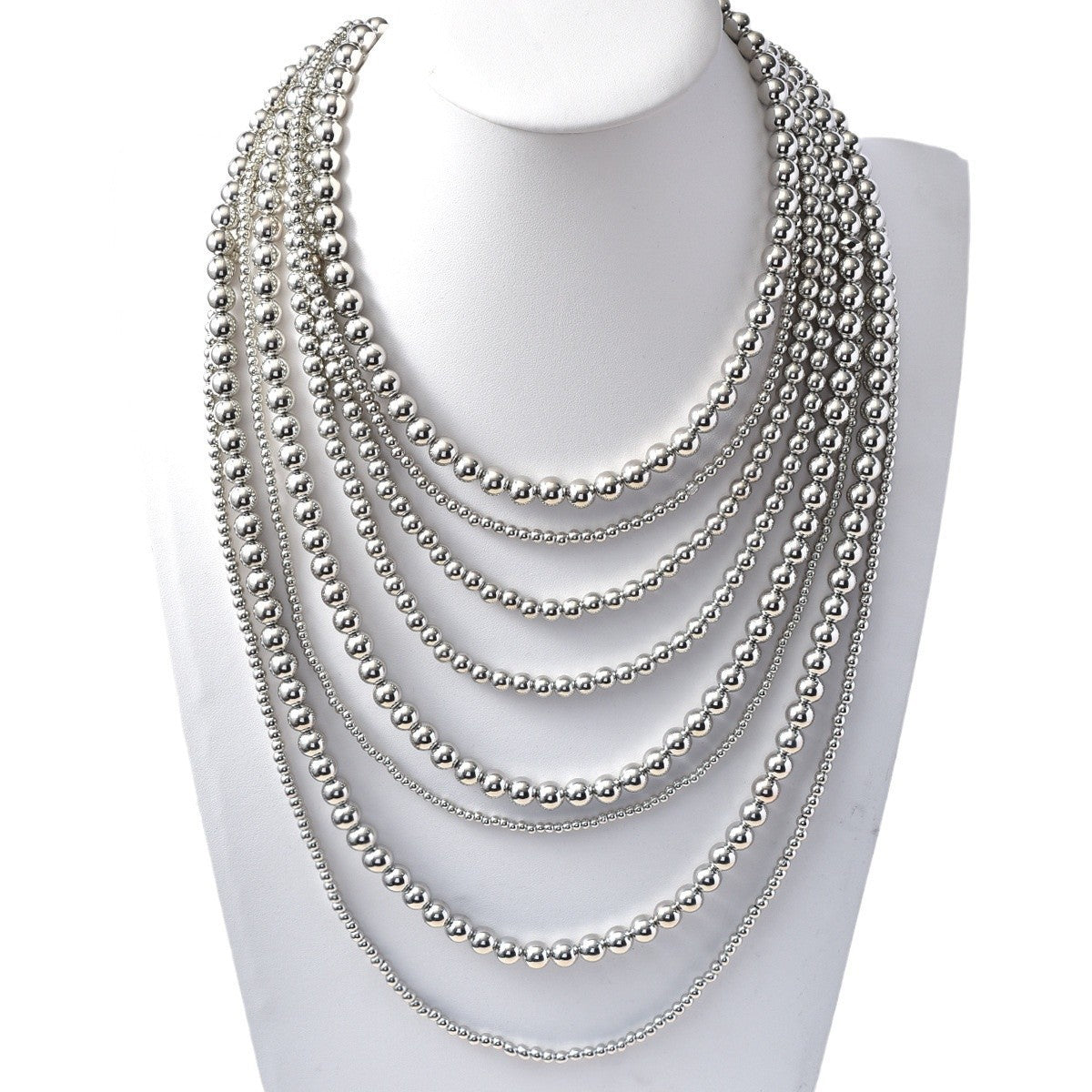 Multi-layer Hip-hop Women Ccb Material Long Bohemian Necklace