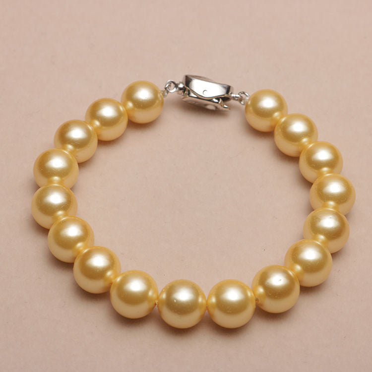 Elizabeth  Elastic Beaded Shell Pearl Bracelet