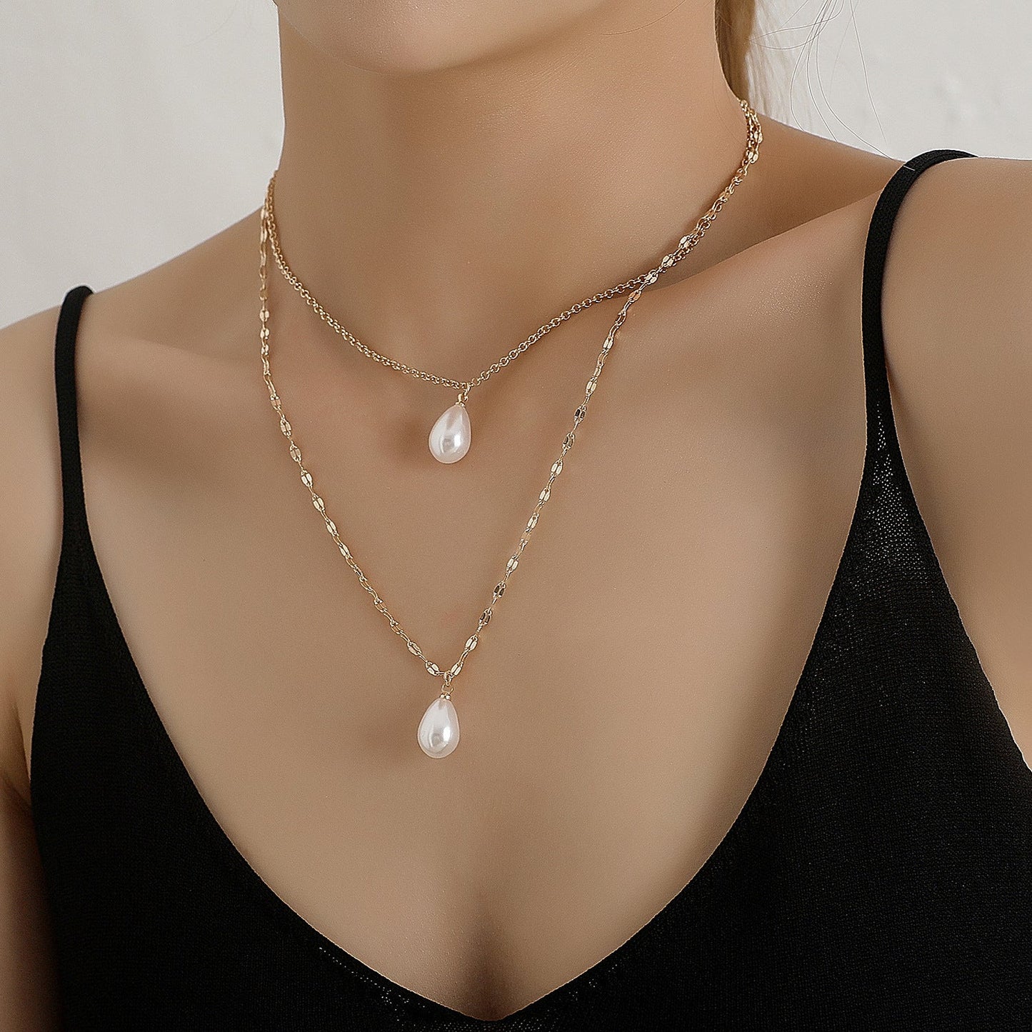 Water Drop Pearl Pendant Necklace
