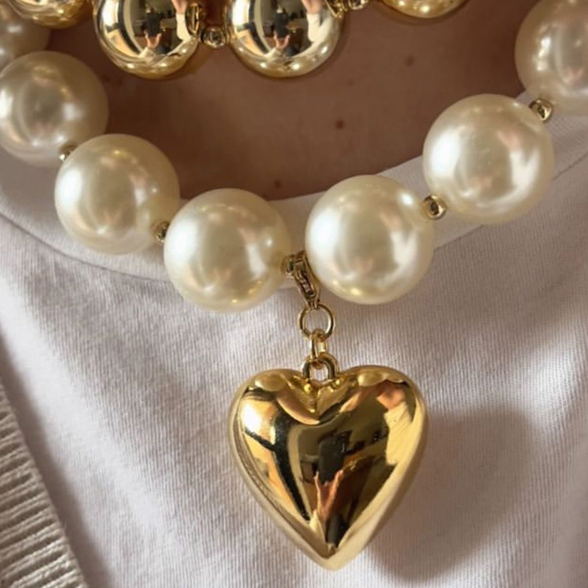 Multi-Layer Round Bead Chunky Necklace