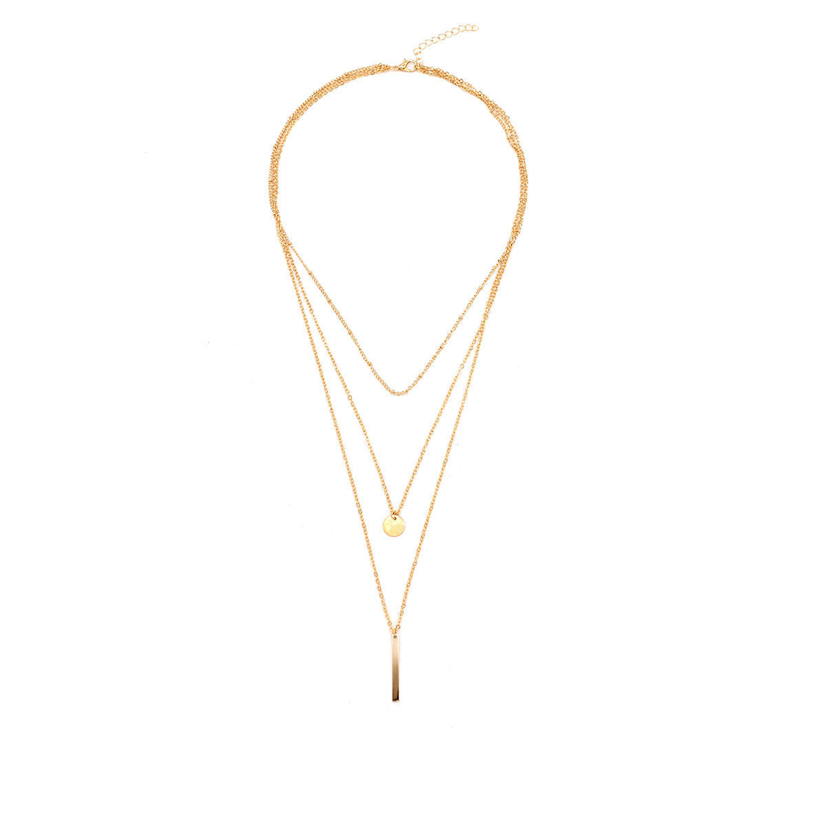 Multilayer Bar Necklace Boho Layered